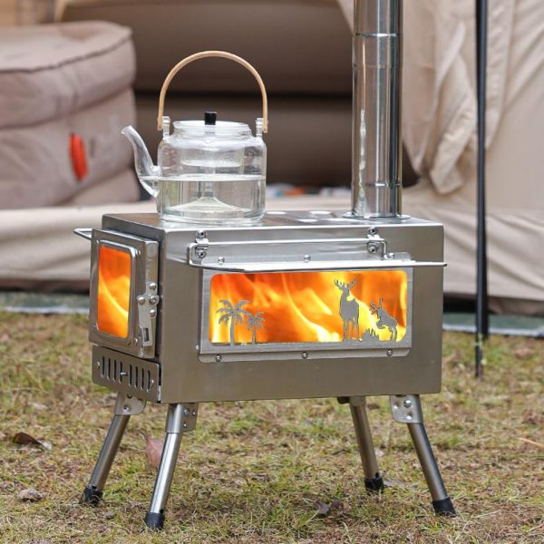 360不锈钢双面窗花_01(1) Stainless steel Tent Stove(S & L size)(Single-sided & double-sided glass)