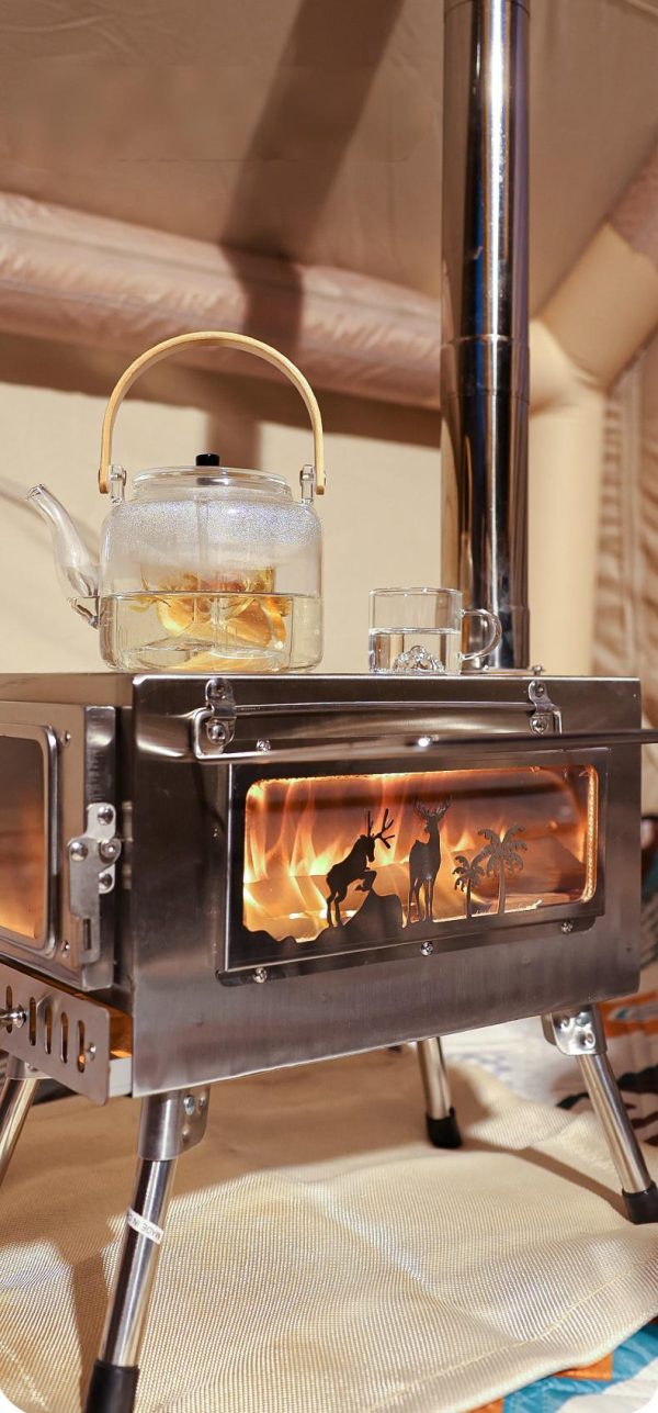 360不锈钢双面窗花_04(1) Stainless steel Tent Stove(S & L size)(Single-sided & double-sided glass)