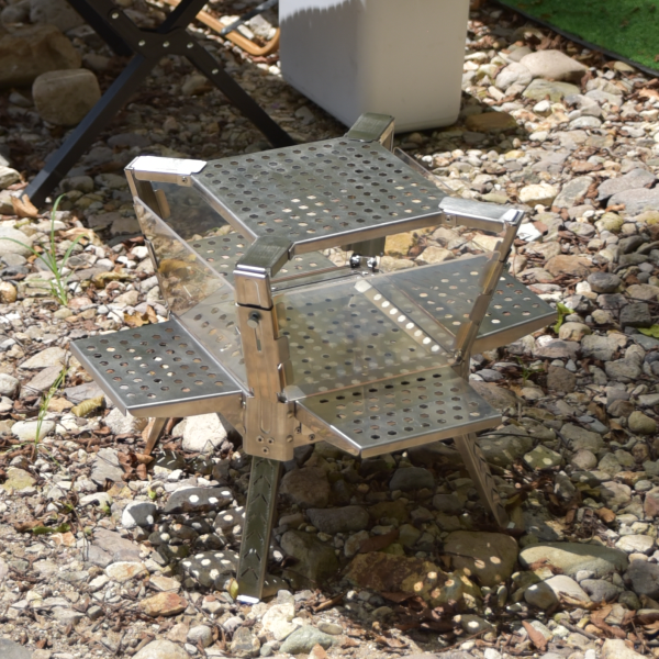 DSC_0495(1) Foldable Four-sided glass heating&barbecue brazier