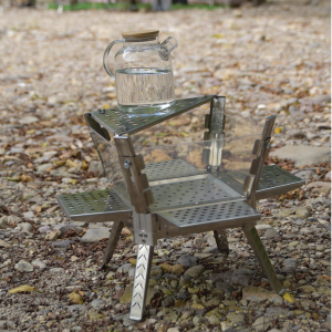 Foldable Four-sided glass heating&barbecue brazier