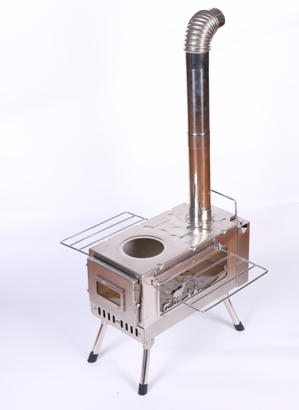 IMG_5028(1) Stainless steel Tent Stove(S & L size)(Single-sided & double-sided glass)