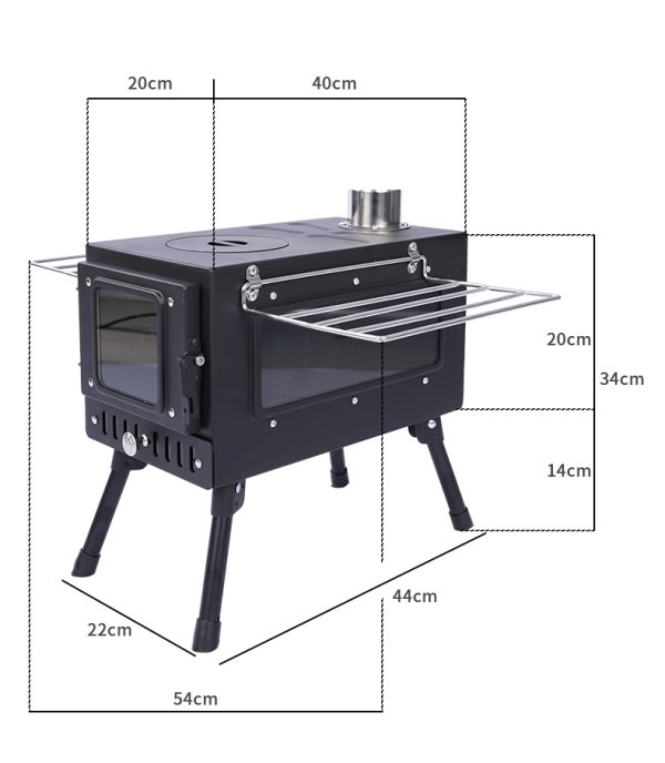 详情页-ZA-360HD-恢复的_11 Carbon Steel Tent Stove(S & L size)(Single-sided & double-sided glass)